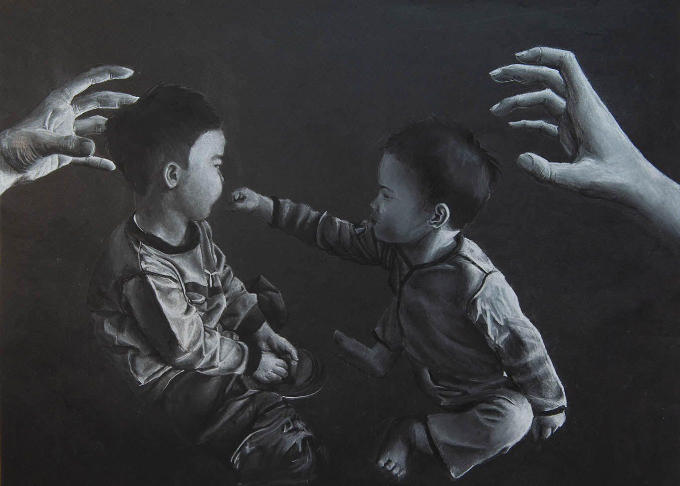 Loss of Innocence — charcoal and pastel