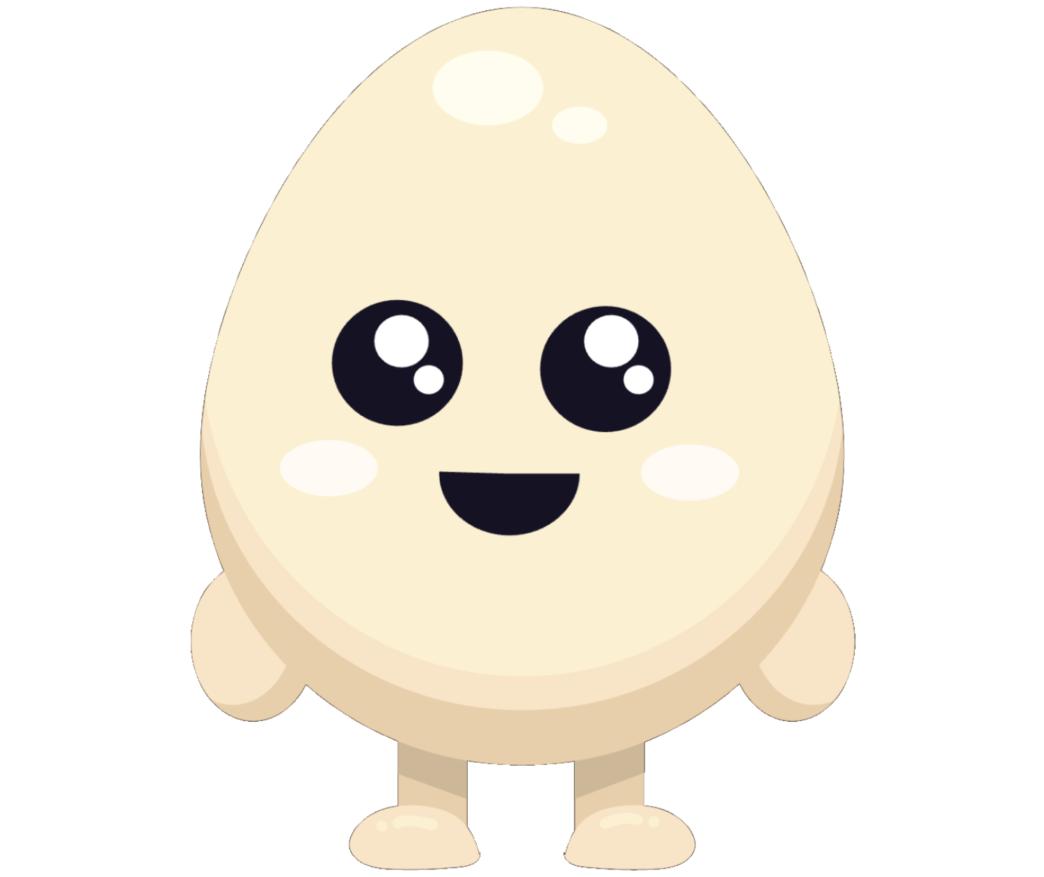 Nom-Nom mascot, a smiling egg