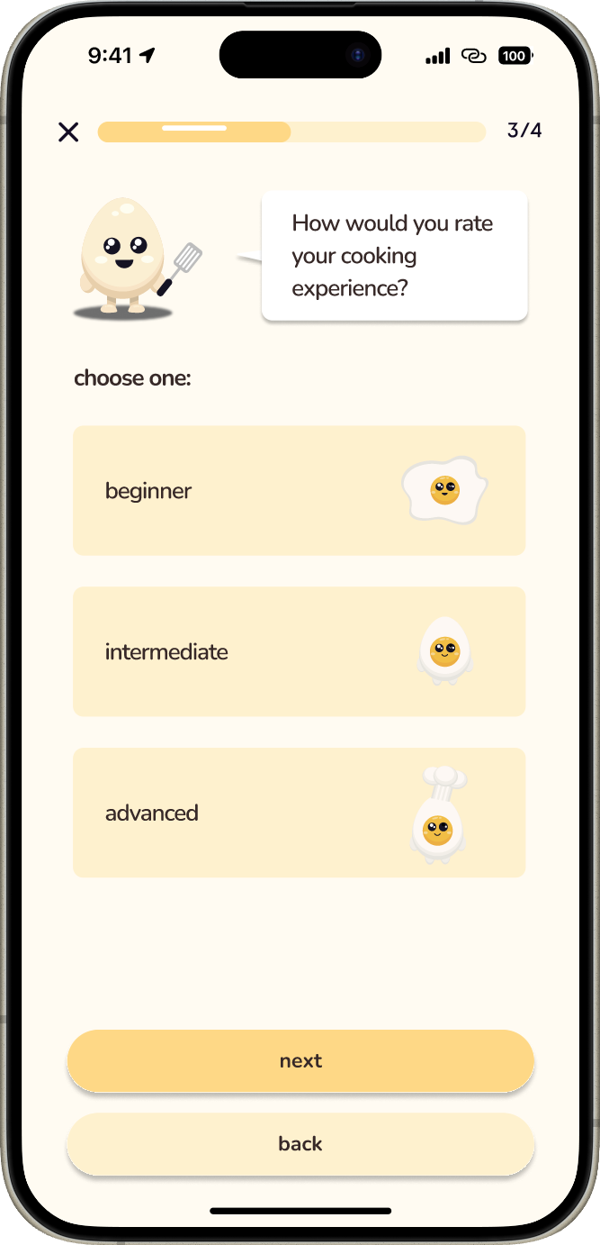 Nom-Nom onboarding screen