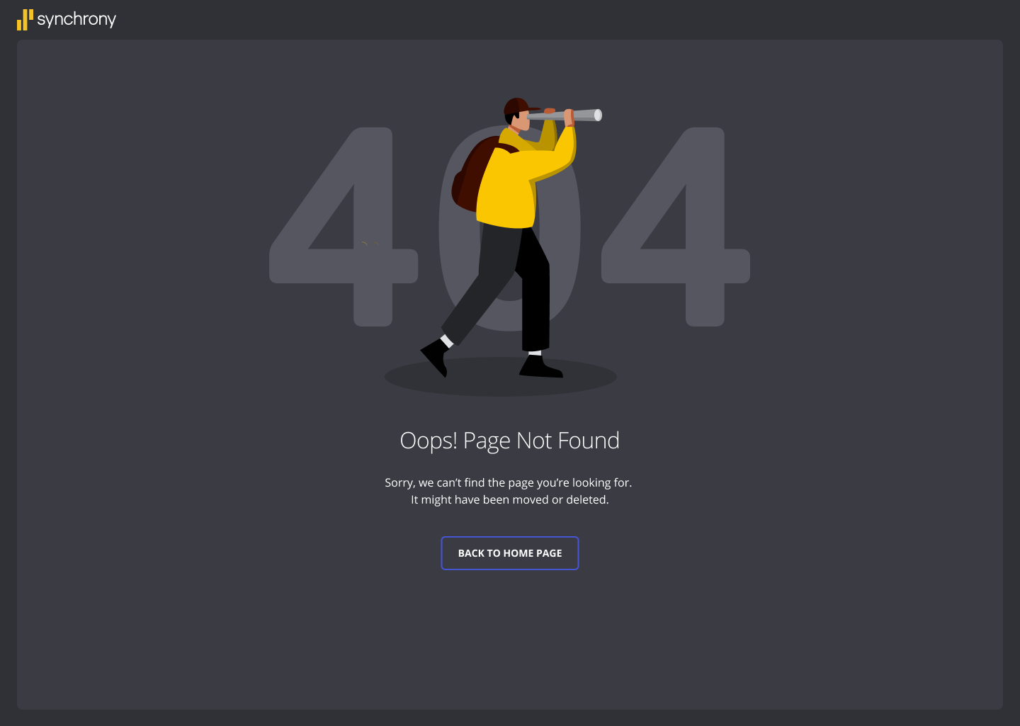 Page not found &mdash; dark mode