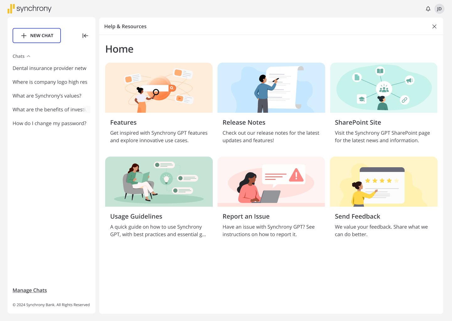 Help & Resources &mdash; light mode