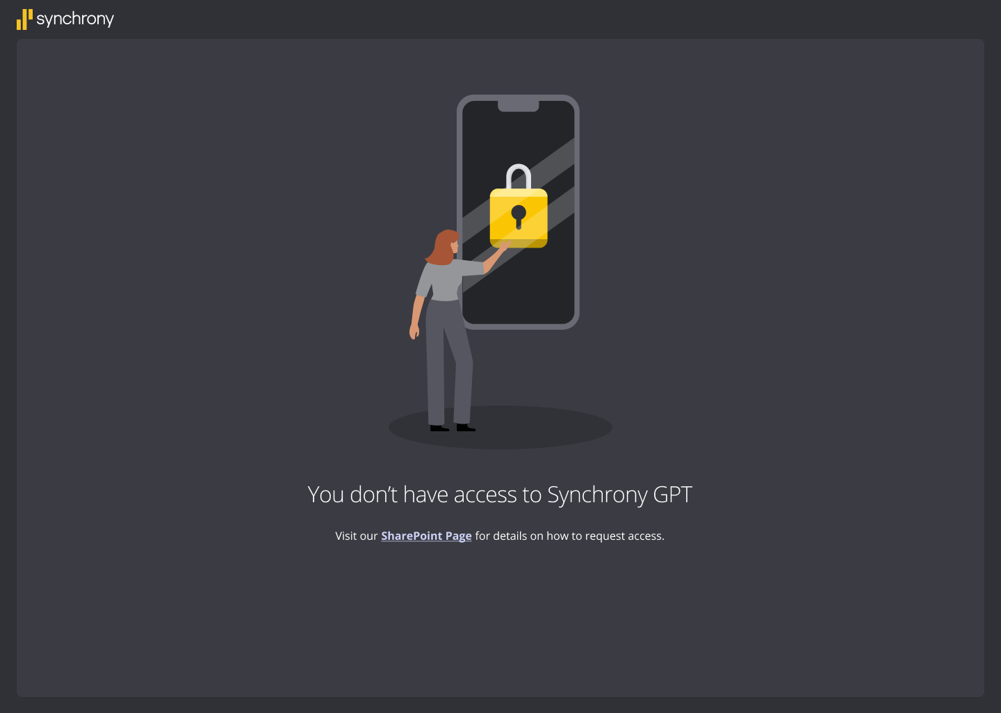 No access &mdash; dark mode