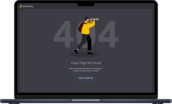Page not found on desktop