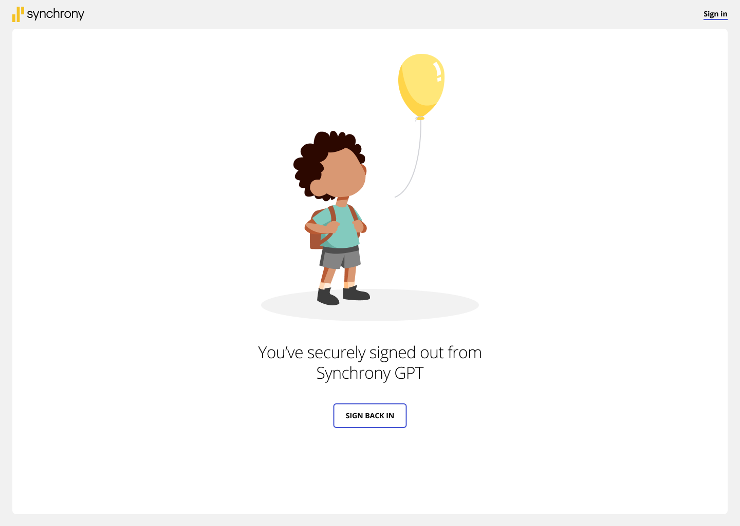 Securely signed out &mdash; light mode